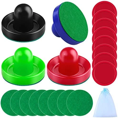 URATOT Air Hockey Pushers And Air Hockey Pucks Air Hockey Paddles, Goal Handles Paddles Replacement Accessories For Game Tables(4 Pushers, 8 Red Pucks And 8 Green Pads) 10 URATOT Air Hockey Pushers And Air Hockey Pucks Air Hockey Paddles, Goal Handles Paddles Replacement Accessories For Game Tables(4 Pushers, 8 Red Pucks And 8 Green Pads) - Image 8