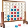 ReunionG Giant 4 In A Row Game, Four Connect Board Game Set W/Handbag, 2 Pine Legs, 3.5" Chess Piece, Wooden Frame, 4-to-Score Game Set For Family Game Night, Parties And Outdoor/Indoor Activity -BEYBLADE Sale Store 51vvlnmh0mL