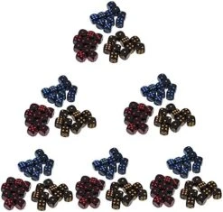 SAFIGLE 15 Sets 30pcs Regular Point Dice Colored Dice Role Playing Dice Black Decor Party Game Dice Mini Dice Teaching Math Dice Party Game Dot Dices Dice Game Playing Props Dice Props Toy -BEYBLADE Sale Store 51wKXsoXMwL. AC