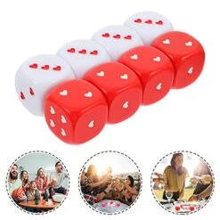 Jojofuny 48pcs Plaything Funny Game Borad Christmas Carnival Novel Teaching Unique Activity Toys Pub Chic Dices Table Casino Red Playing Dice And Lovely Classroom Gaming Math Games Club -BEYBLADE Sale Store 51wLa8I7OHL