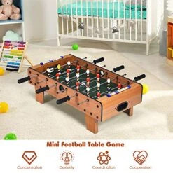 Goplus Mini Foosball Table, 27in Soccer Game Table W/ 2 Footballs And Soccer Keepers, Portable Football Game Set For Kids & Adults In Office, Game Room, Living Room -BEYBLADE Sale Store 51wlnr0Tu8L