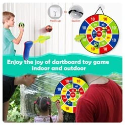 Dart Board For Kids,12 Sticky Balls,1 Toy Gun,2 Dart Bullets Set,Kids Toys Gifts For 3 4 5 6 7 8 9 10 11 12 Year Old Boys And Girls Safe Indoor Outdoor Outside Party Sports Games For Ages 3+ Boy Girl -BEYBLADE Sale Store 51wr3cHL7hL