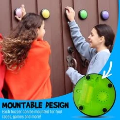 Teacher's Choice 4 Player Light Up Game Buzzer System | Displays The Winning Player | Loud, Unique Sounds For Each Buzzer, Great For Trivia Games, Family Feud, Jeopardy, Competition, Spelling Bees -BEYBLADE Sale Store 51wuDm20YML