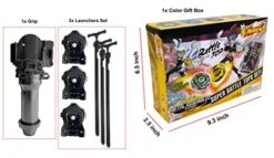 10 Pack Bey Burst Battle Metal Fusion Fury Evolution Pegasus Set With 3 Launcher Set And 1 Grip Toys For Boys Prime Masters -BEYBLADE Sale Store 51x01IbN7sL