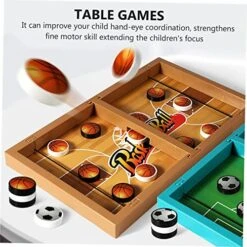 CLISPEED 2 Sets Bouncing Chess Air Hockey Puck Wooden Toys Basketball Toys Wooden Hockey Game Family Board Games Tabletop Board Game Winner Board Game Hockey Table Game Chess Toys Football -BEYBLADE Sale Store 51x5bgoBMzL