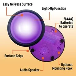 Teacher's Choice 4 Player Light Up Game Buzzer System | Displays The Winning Player | Loud, Unique Sounds For Each Buzzer, Great For Trivia Games, Family Feud, Jeopardy, Competition, Spelling Bees -BEYBLADE Sale Store 51xKfrrJxXL