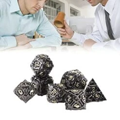 VINGVO Dice Toy, Rolling Coated Brass Dice Set Hollow -BEYBLADE Sale Store 51xxcLb76HL