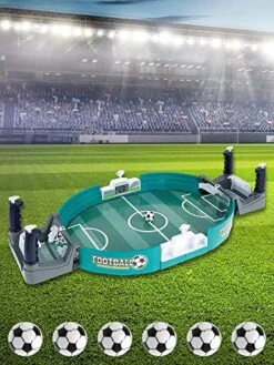 Football Table Interactive Game, Mini Tabletop Soccer Pinball Games, Hand-Eye Coordination Classic Parent-Child Interactive Desktop Sport Board Game, Double Battle Table Soccer Game (Large - 6 Balls) -BEYBLADE Sale Store 51yDdgU1LmL