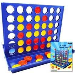 Pup Go 4 In A Row Game, 6 Spare Discs Included, Board Games Toys For Boys, Classic Four In A Row And Family Fun Games For Ages 3 4 5 6 7 8 12 Year Old Kids Children Adults(Big)