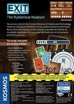 Thames & Kosmos Exit: The Mysterious Museum | Exit: The Game - A Kosmos Game | Family-Friendly, Card-Based At-Home Escape Room Experience For 1 To 4 Players, Ages 10+