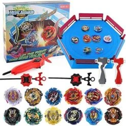 JIMI Bey Stadium Blade Battling Top Battle Set, 8 Burst Tops 3 Launchers 1 Bey Arena Combat Game, Toy Gift For Kids Boys Ages 6+, Red -BEYBLADE Sale Store 610iHSSQXFL. AC