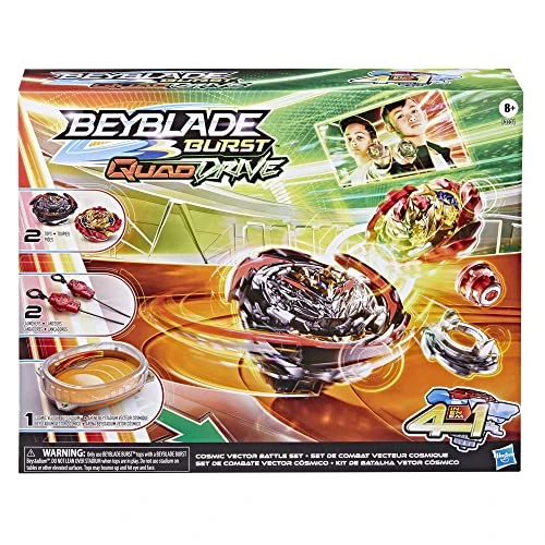 BEYBLADE Burst QuadDrive Cosmic Vector Battle Set - Battle Game Set With Beystadium, 2 Battling Top Toys And 2 Launchers For Ages 8 And Up 5 BEYBLADE Burst QuadDrive Cosmic Vector Battle Set - Battle Game Set With Beystadium, 2 Battling Top Toys And 2 Launchers For Ages 8 And Up - Image 3