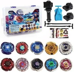 WNSULL Bey Stadium Metal Fusion Set-Battle Game With 1Stadium, 6 Battling Top Toys And 2 Launchers-Toy Gift For Boys Kids Ages 6 7 8 9 10 11 12 Years Old -BEYBLADE Sale Store 614y8cXj3lL. AC