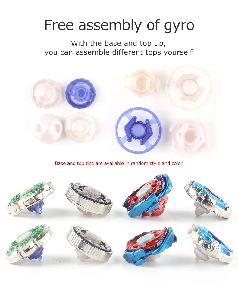 GOIJRER Gyros 4 Pieces Pack Battling Tops Metal Fusion Starter Set With Stickers Two Launchers Gift Idea Toys With Storage Box… 6 GOIJRER Gyros 4 Pieces Pack Battling Tops Metal Fusion Starter Set With Stickers Two Launchers Gift Idea Toys With Storage Box… - Image 4