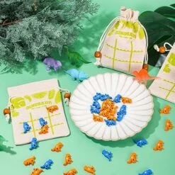 36 Set Dinosaurs Themed Tic Tac Toe Games With Burlap Gift Bags Mini Wooden Pieces Small Drawstring Bags For Dino Birthday Party Favors Travel Games Girls Boys Learning Toys -BEYBLADE Sale Store 61FbPhtusjL