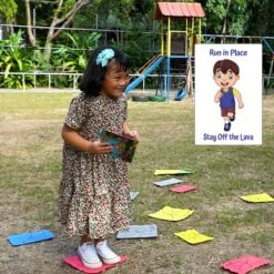 Floor Is Lava Escape Challenge Kids Game, Like Twister, Minute To Win It. Stone Age Board Games. Party Games. Indoor Outdoor Safe. Hopping, Jumping, STEM, Scout Game. Ages 4-8, Kids 8-12 And Parents. -BEYBLADE Sale Store 61J2YzGA1pL