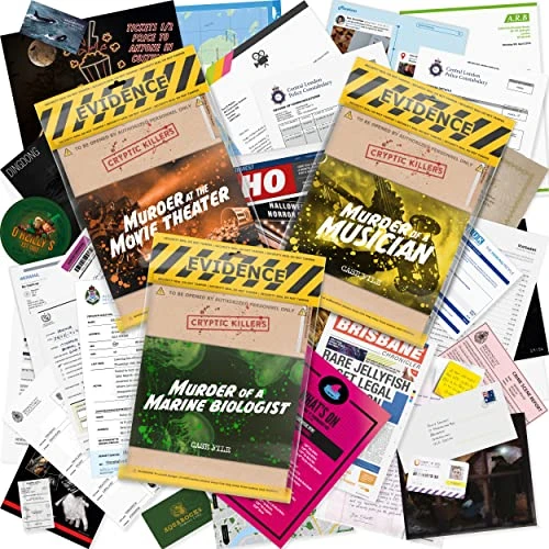 Cryptic Killers Bundle - Unsolved Murder Mystery Game - Cold Case File Investigation - Detective Clues/Evidence - Solve The Crime - Individuals, Date Nights & Party Groups - 3 Pack 3 Cryptic Killers Bundle - Unsolved Murder Mystery Game - Cold Case File Investigation - Detective Clues/Evidence - Solve The Crime - Individuals, Date Nights & Party Groups - 3 Pack