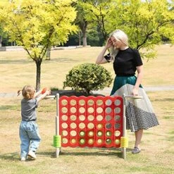 Giant 4-in-a-Row 33inch S-Version Adults Yard Connect Game Basketball Activity Outdoor Floor Game For Kids Teenages Jumbo Indoor Family Fun Board Games,Gray/Red -SSZQ01GR -BEYBLADE Sale Store 61LYg7ggkfL