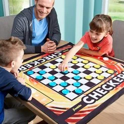 Franklin Sports Checkers And Four In A Row Mat Game - Addictive Family Fun! - Soft Play Mat For Kids Of All Ages - Comes With 42 Plastic Pucks -BEYBLADE Sale Store 61MOxSIQAtL