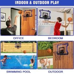 Indoor Mini Basketball Hoop With Electronic Scoreboard - Over The Door Basketball Hoop With 4 Balls, Mini Hoop Door & Wall Office Bedroom Score Basketball Hoop For Kids And Adults -BEYBLADE Sale Store 61NGdwpicPL