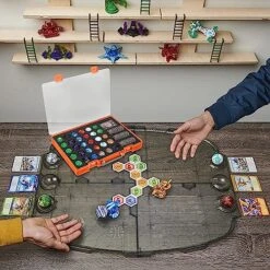 TPCY Carrying Case Compatible With Bakugan,BakuCores And Armored Alliance, Geogan Rising Battle Action,Can Store 30 Pcs, And Cards And Other Accessories(Case Only) (Orange) -BEYBLADE Sale Store 61RRygzHwgL