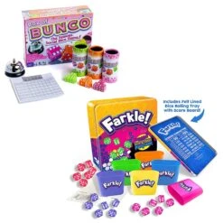 Continuum Games Bunco And Farkle Deluxe Dice Games For Kids And Family Game Night Bundle