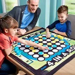 Franklin Sports Checkers And Four In A Row Mat Game - Addictive Family Fun! - Soft Play Mat For Kids Of All Ages - Comes With 42 Plastic Pucks -BEYBLADE Sale Store 61SxeeNIogL