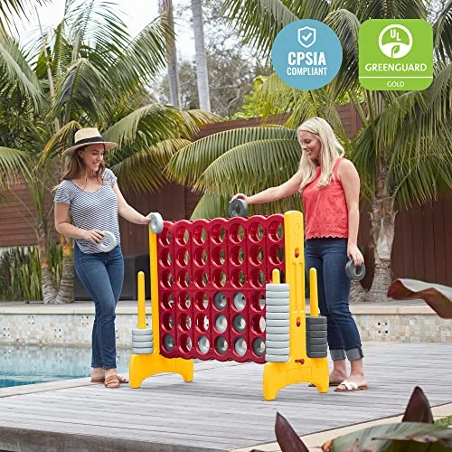 ECR4Kids Jumbo 4-To-Score, Giant Game, Cardinal, Gold 7 ECR4Kids Jumbo 4-To-Score, Giant Game, Cardinal, Gold - Image 5