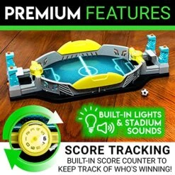Franklin Sports Mini Tabletop Soccer Shootout Game - Arcade Style Soccer Table Game For All Ages- Electronic LED Scoreboard And Sounds -BEYBLADE Sale Store 61bIABEsIhS