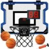 Indoor Mini Basketball Hoop With Electronic Scoreboard - Over The Door Basketball Hoop With 4 Balls, Mini Hoop Door & Wall Office Bedroom Score Basketball Hoop For Kids And Adults -BEYBLADE Sale Store 61c54BOpJiL
