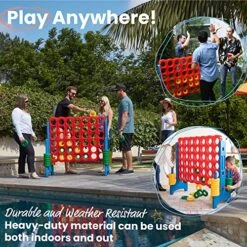 ECR4Kids Jumbo 4-to-Score Giant Game Set, Backyard For Kids, Jumbo Connect-All-4, Indoor Or Outdoor, Adult And Family Fun Game, Easy To Transport, 4 Ft Tall-Primary Colors -BEYBLADE Sale Store 61gg6cydiKL