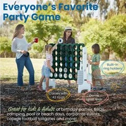 ECR4Kids Jumbo 4-to-Score, Giant Game, Green & Jenga Official Giant JS7 - Jumbo Large Size Stacks To Over 5 Feet, Includes Heavy-Duty Carry Bag, Premium Hardwood Blocks, Splinter Resistant, Precision -BEYBLADE Sale Store 61qOWZ1BPKL