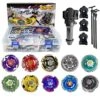 10 Pack Bey Burst Battle Metal Fusion Fury Evolution Pegasus Set With 3 Launcher Set And 1 Grip Toys For Boys Prime Masters