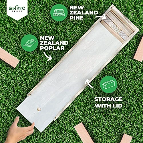 SWOOC Games - Giant Tower Game With 3-in-1 Straightener, Table & Storage Box - 90% Faster Set Up With Transforming Box & Straightener - Starts At 2-4ft - Grows To Over 6ft - Large Outdoor Yard Games 6 SWOOC Games - Giant Tower Game With 3-in-1 Straightener, Table & Storage Box - 90% Faster Set Up With Transforming Box & Straightener - Starts At 2-4ft - Grows To Over 6ft - Large Outdoor Yard Games - Image 4